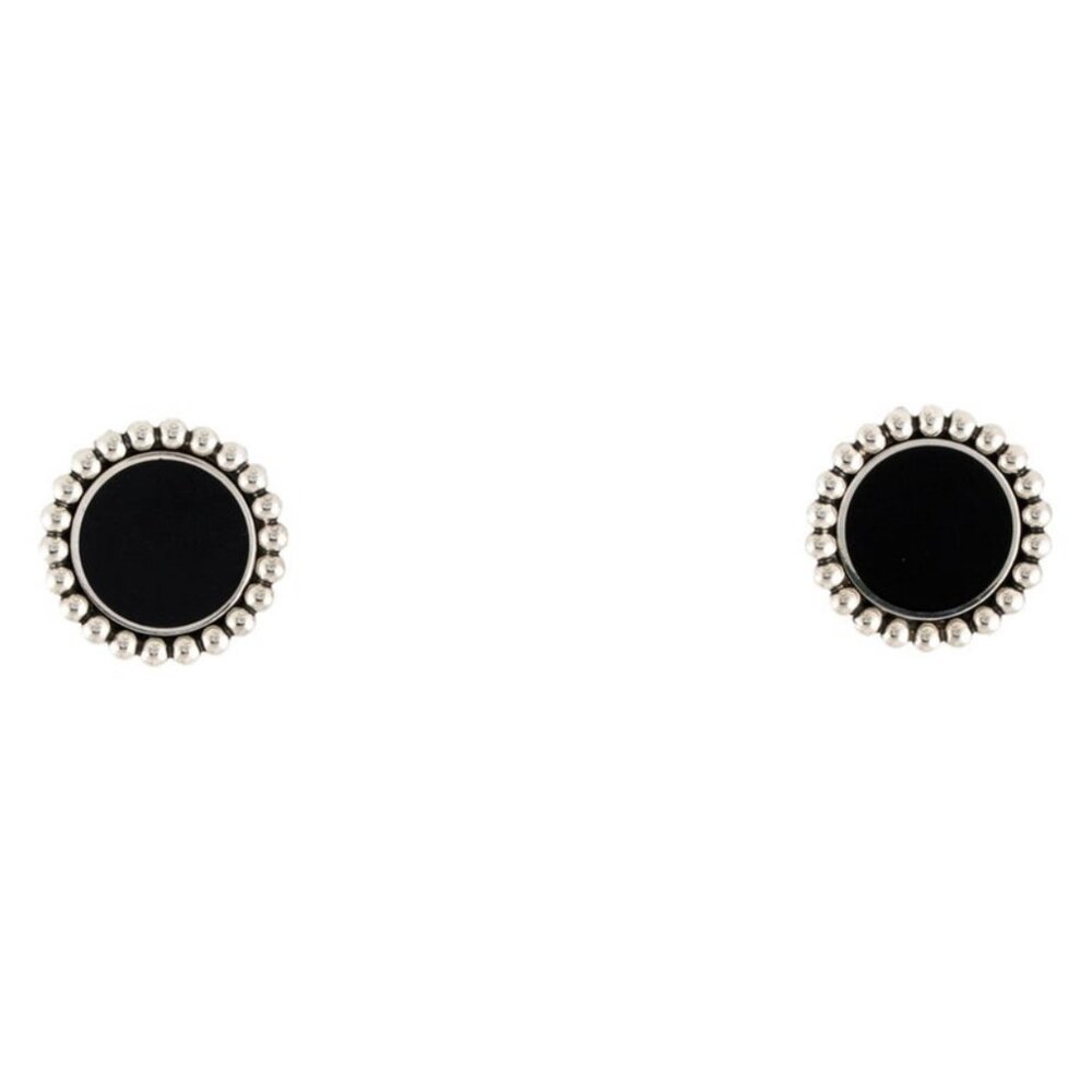 LAGOS ONYX STERLING SILVER 925 MAYA STUD EARCLIP EARRINGS